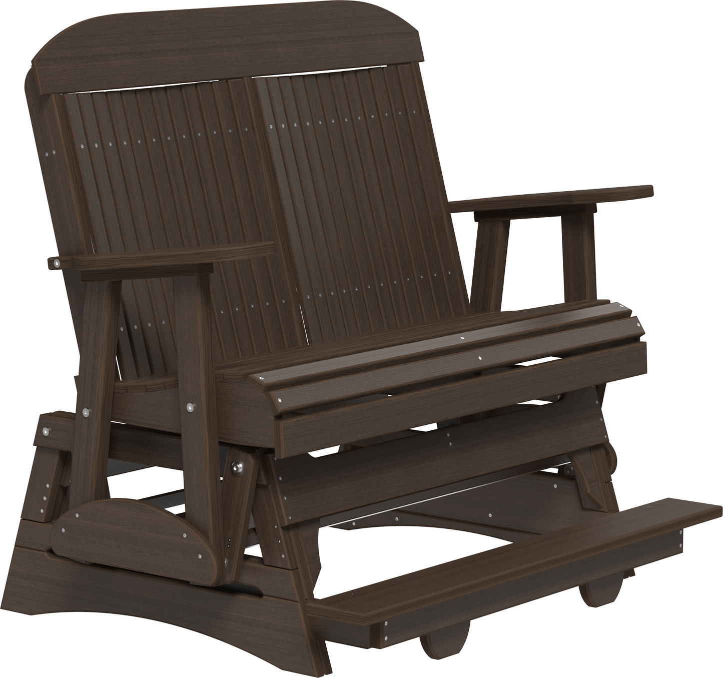 LuxCraft Counter Height Recycled Plastic 4' Classic Balcony Glider - LEAD TIME TO SHIP 7 BUSINESS DAYS OR LESS