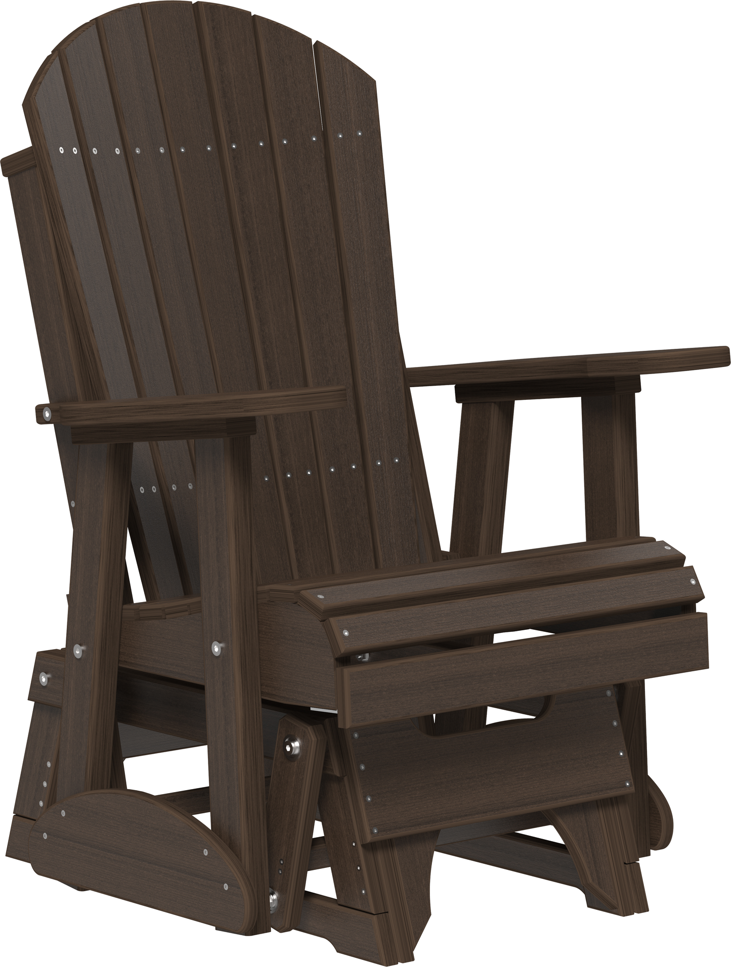 LuxCraft Recycled Plastic 2' Adirondack Glider Chair - LEAD TIME TO SHIP 10 BUSINESS DAYS OR LESS
