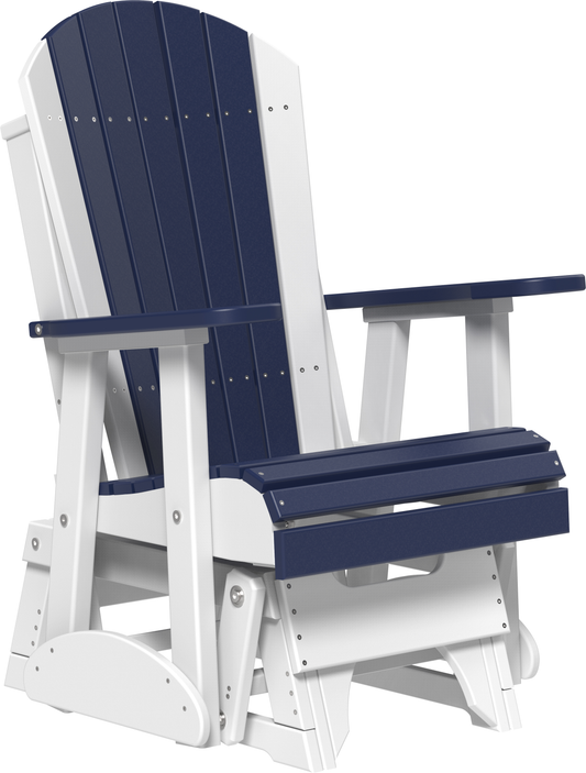 LuxCraft Recycled Plastic 2' Adirondack Glider Chair - LEAD TIME TO SHIP 10 BUSINESS DAYS OR LESS