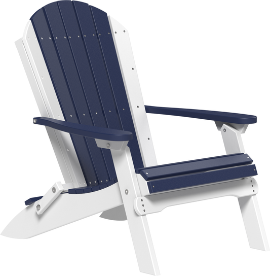 LuxCraft Recycled Plastic Folding Adirondack Chair - LEAD TIME TO SHIP 7 BUSINESS DAYS OR LESS