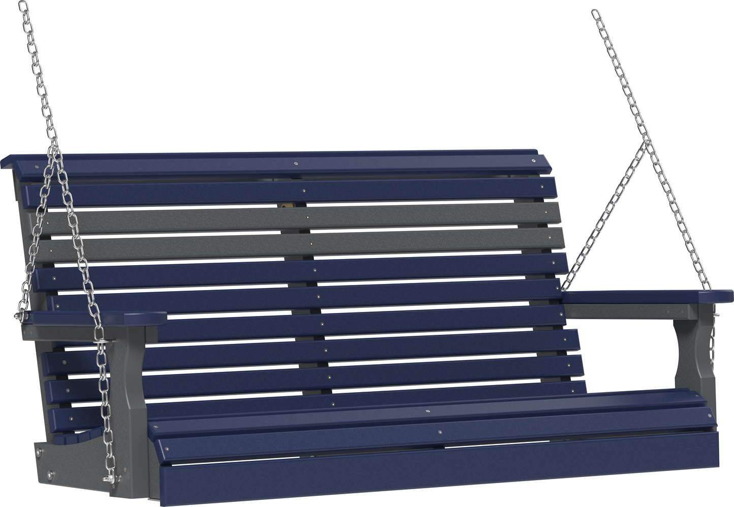 LuxCraft Rollback 4ft. Recycled Plastic Porch Swing - LEAD TIME TO SHIP 7 BUSINESS DAYS OR LESS