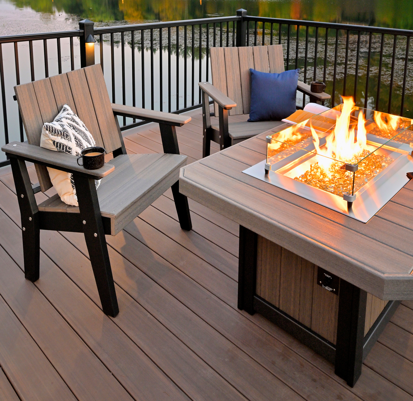 LuxCraft Recycled Plastic Urban Chat Deck Chair - LEAD TIME TO SHIP 7 BUSINESS DAYS OR LESS