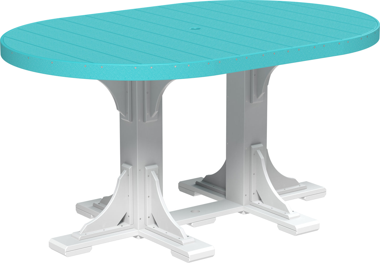 LuxCraft Recycled Plastic 4x6' Oval Table (COUNTER HEIGHT) - LEAD TIME TO SHIP 3 TO 4 WEEKS