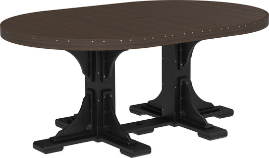 LuxCraft Recycled Plastic 4x6' Oval Table (DINING HEIGHT) - LEAD TIME TO SHIP 3 TO 4 WEEKS