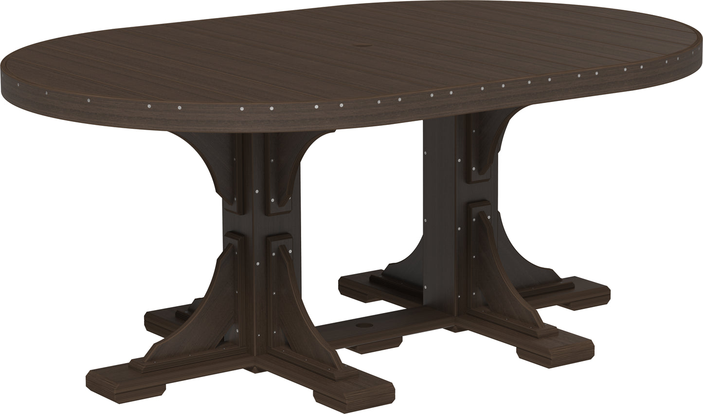LuxCraft Recycled Plastic 4x6' Oval Table (DINING HEIGHT) - LEAD TIME TO SHIP 3 TO 4 WEEKS