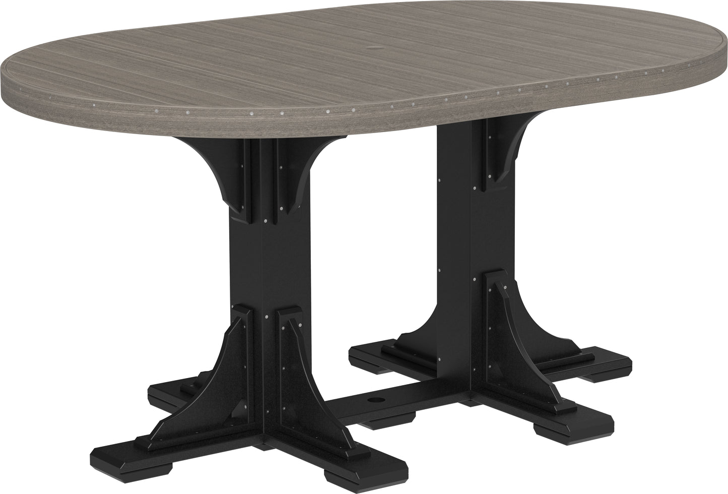 LuxCraft Recycled Plastic 4x6' Oval Table (COUNTER HEIGHT) - LEAD TIME TO SHIP 3 TO 4 WEEKS