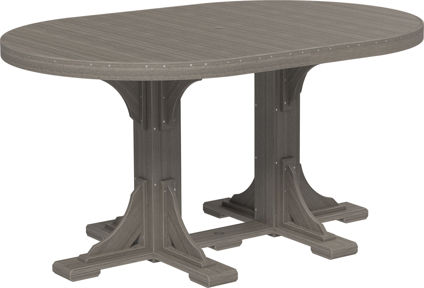 LuxCraft Recycled Plastic 4x6' Oval Table (COUNTER HEIGHT) - LEAD TIME TO SHIP 3 TO 4 WEEKS