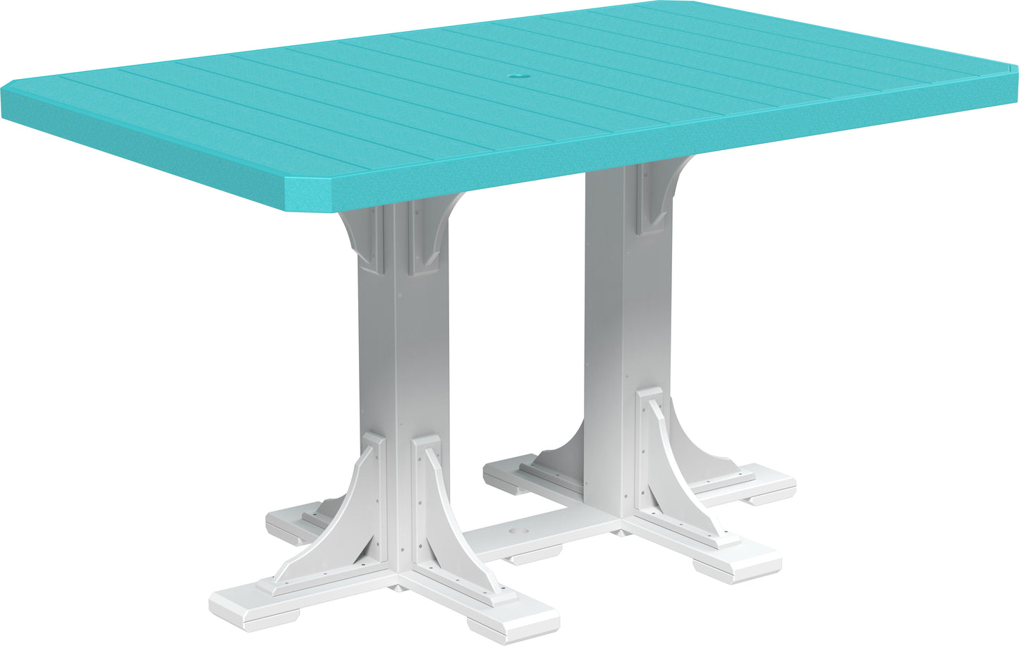 LuxCraft Recycled Plastic 4x6' Rectangular Table (BAR HEIGHT) - LEAD TIME TO SHIP 3 TO 4 WEEKS