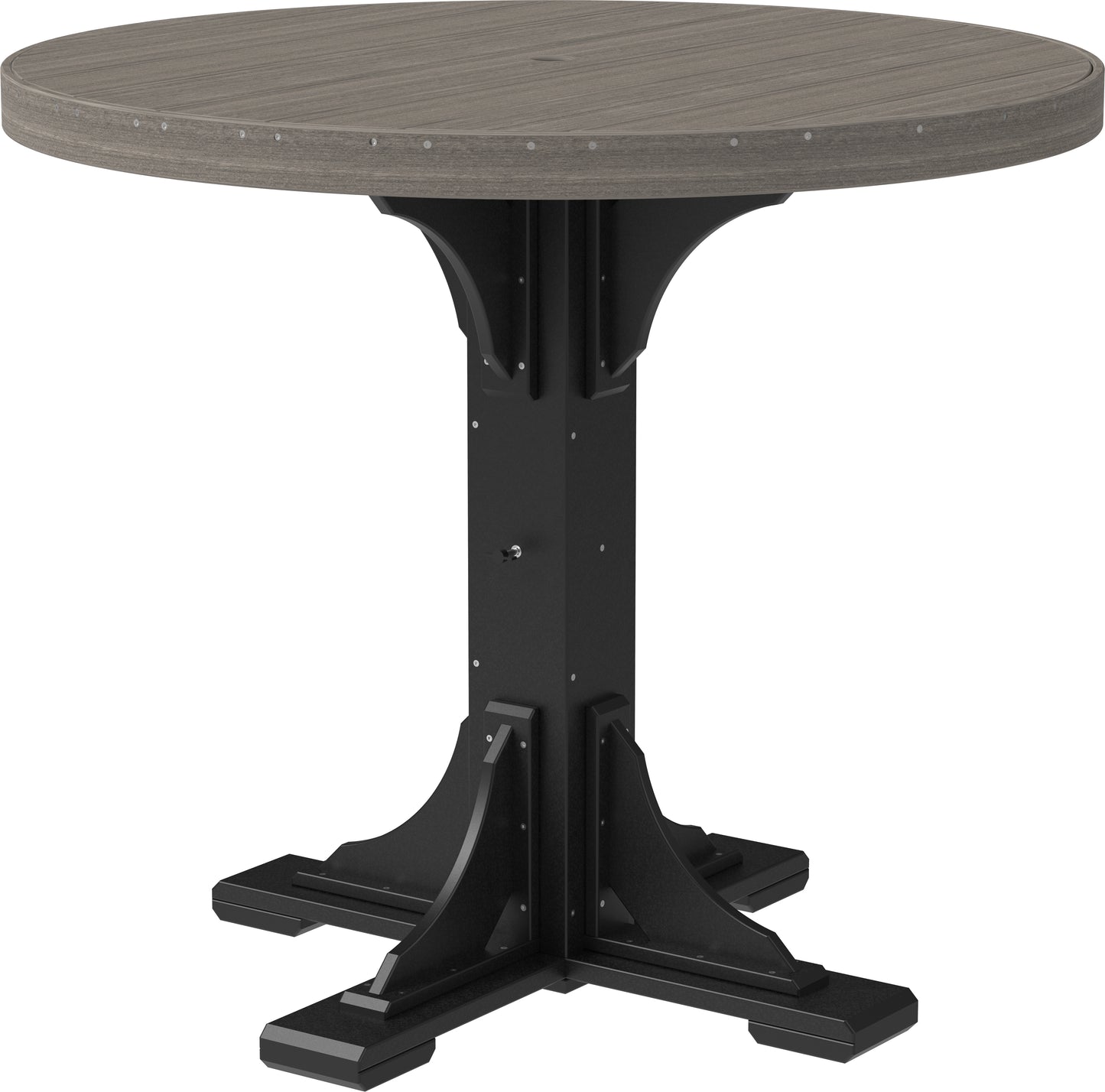 LuxCraft Recycled Plastic 4' Round Table (BAR HEIGHT) - LEAD TIME TO SHIP 3 TO 4 WEEKS