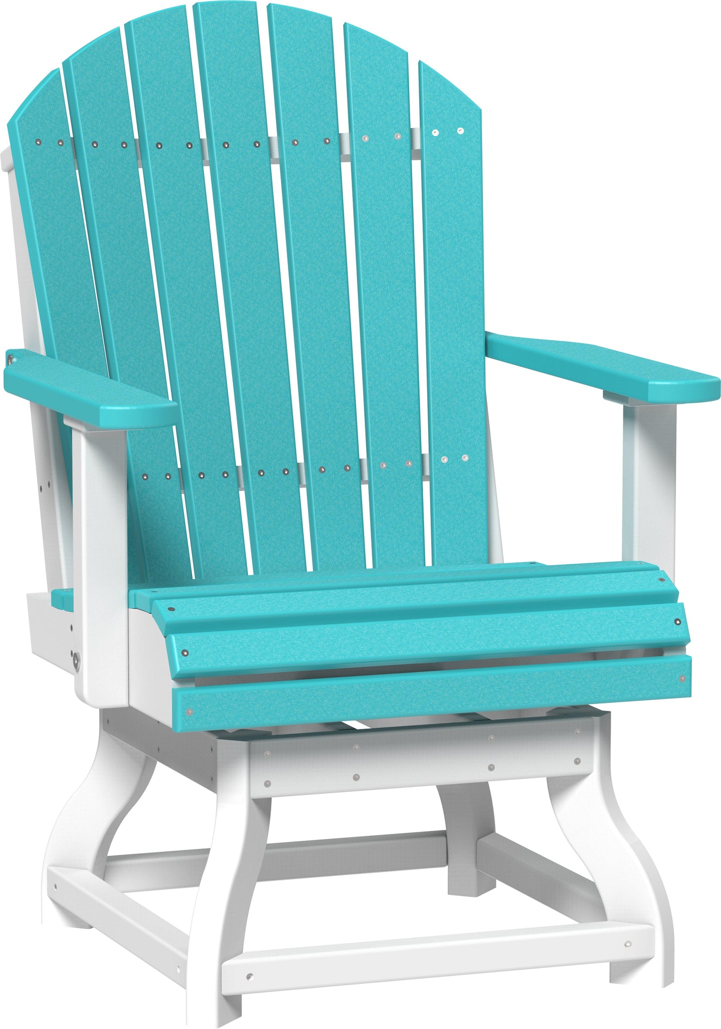 LuxCraft Recycled Plastic Adirondack Swivel Chair with Arms (DINING HEIGHT) - LEAD TIME TO SHIP 3 TO 4 WEEKS