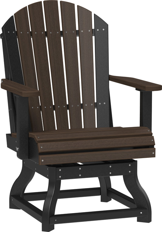LuxCraft Recycled Plastic Adirondack Swivel Chair with Arms (DINING HEIGHT) - LEAD TIME TO SHIP 3 TO 4 WEEKS