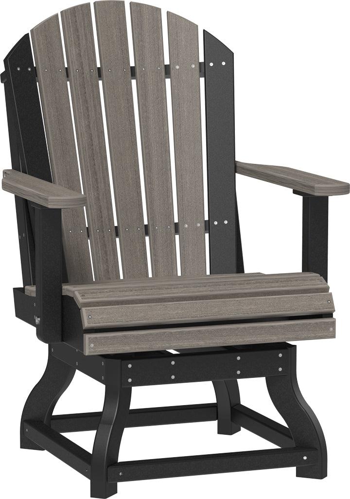 LuxCraft Recycled Plastic Adirondack Swivel Chair with Arms (DINING HEIGHT) - LEAD TIME TO SHIP 3 TO 4 WEEKS