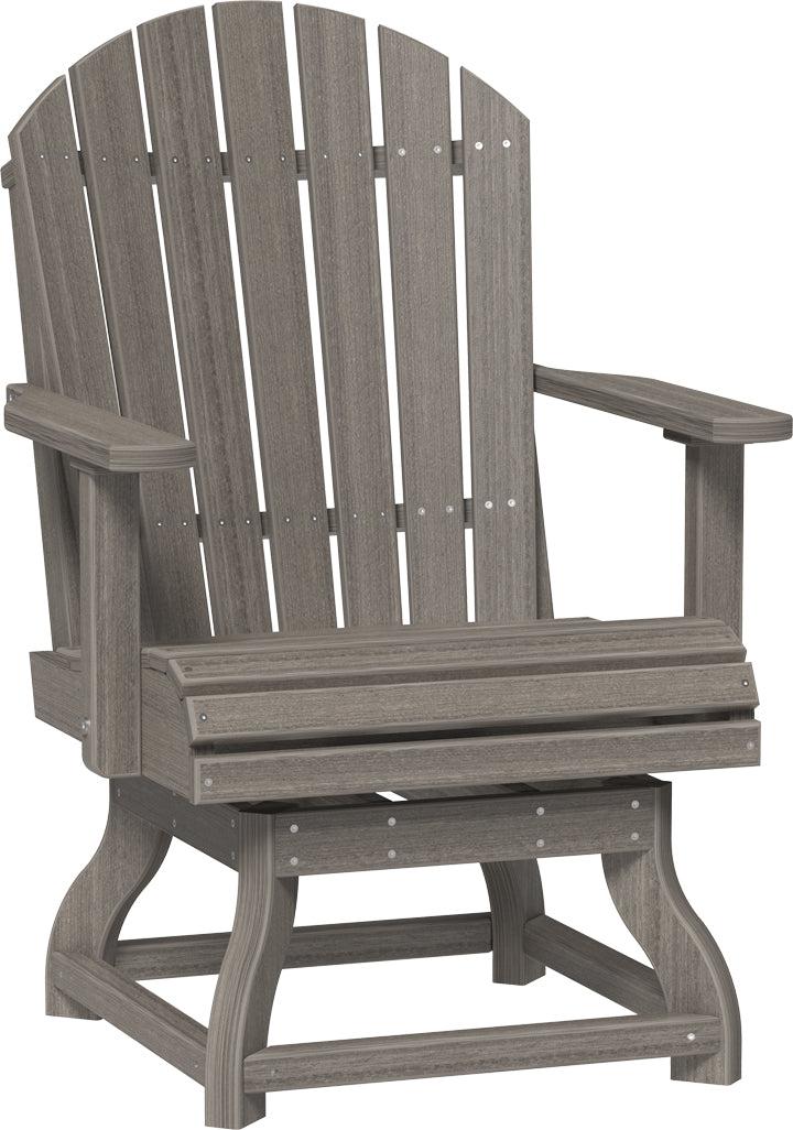LuxCraft Recycled Plastic Adirondack Swivel Chair with Arms (DINING HEIGHT) - LEAD TIME TO SHIP 3 TO 4 WEEKS
