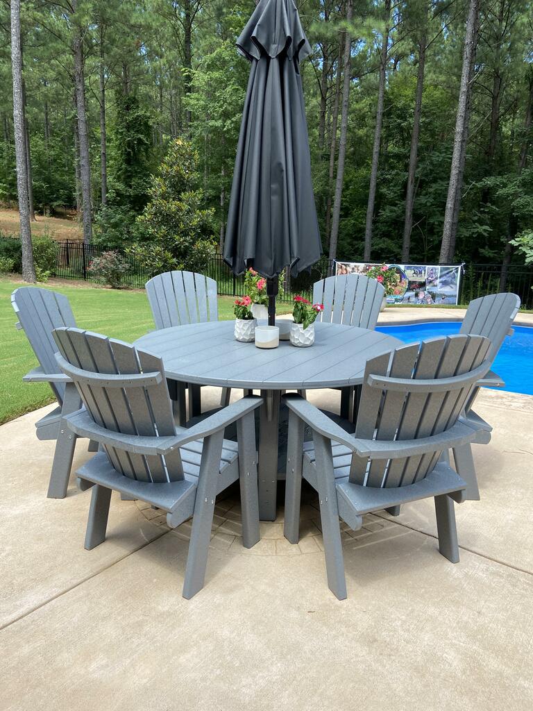 Leisure Lawns Amish Made Recycled Plastic 60" Round Table Model #760D (Dining Height) - LEAD TIME TO SHIP 6 WEEKS OR LESS