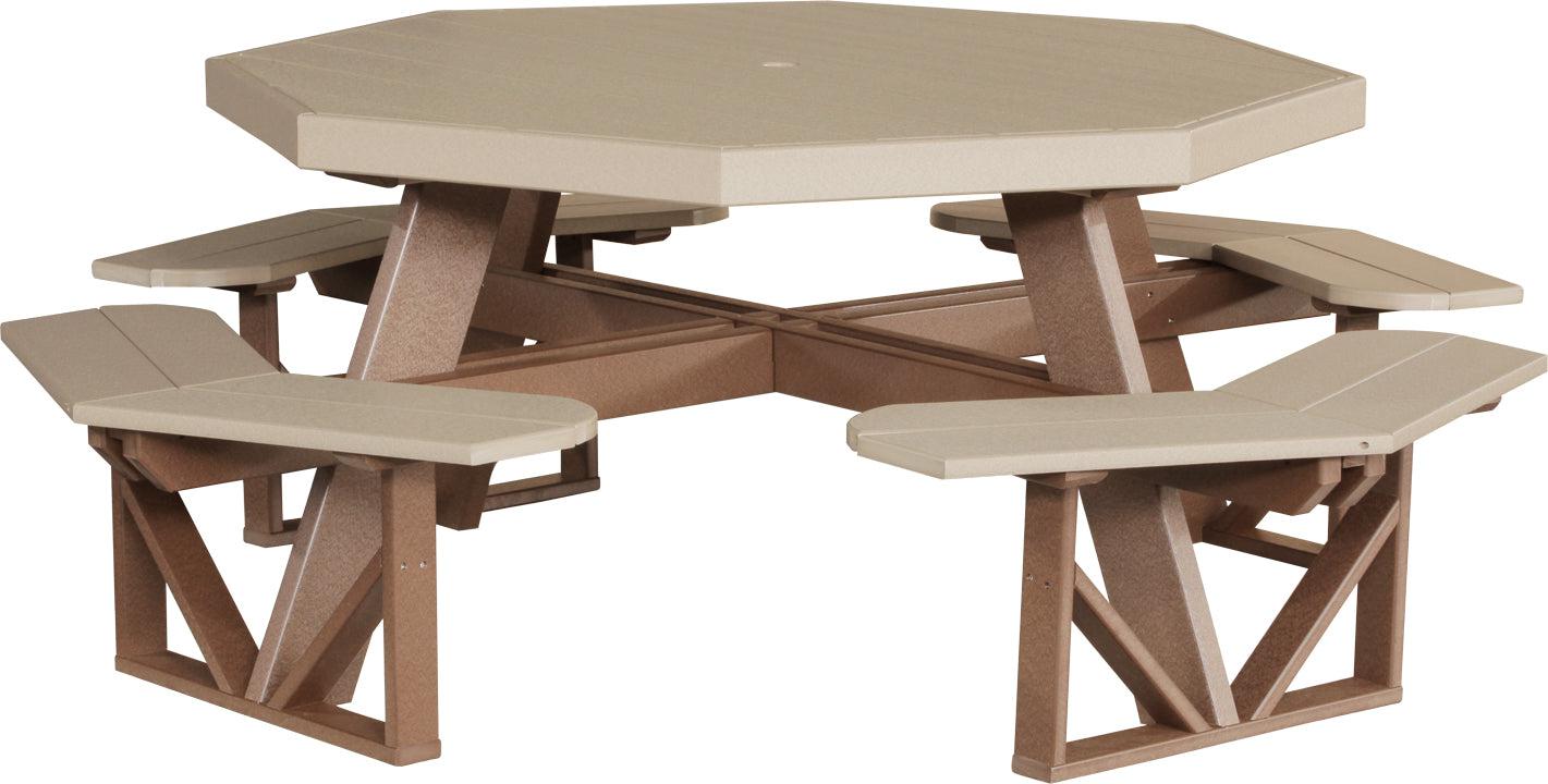 LuxCraft Recycled Plastic Octagon Picnic Table - LEAD TIME TO SHIP 3 TO 4 WEEKS