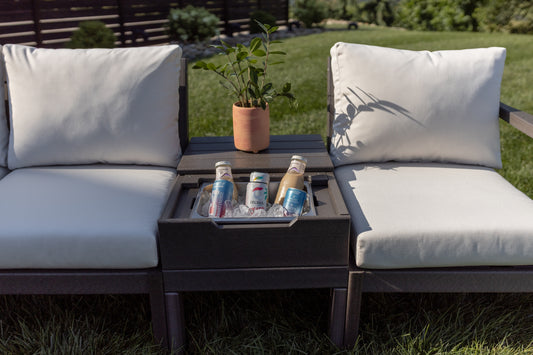 Polybird P107 Breeze Deep Seat Storage/Ice Table - LEAD TIME TO SHIP 5 BUSINESS DAYS OR LESS