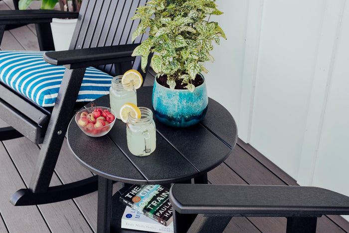 luxcraft recycled plastic deluxe end table black set