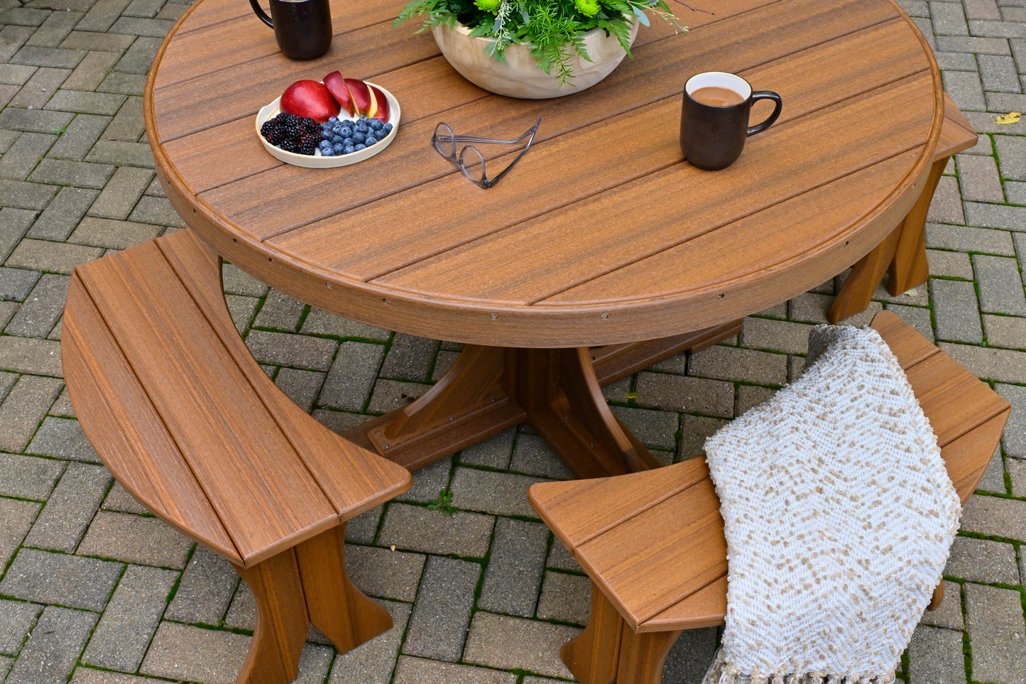 LuxCraft Recycled Plastic 28" Dining Bench (DINING HEIGHT) - LEAD TIME TO SHIP 3 TO 4 WEEKS
