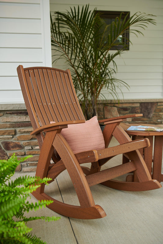LuxCraft Recycled Plastic Comfort Rocking Chair - LEAD TIME TO SHIP 3 TO 4 WEEKS