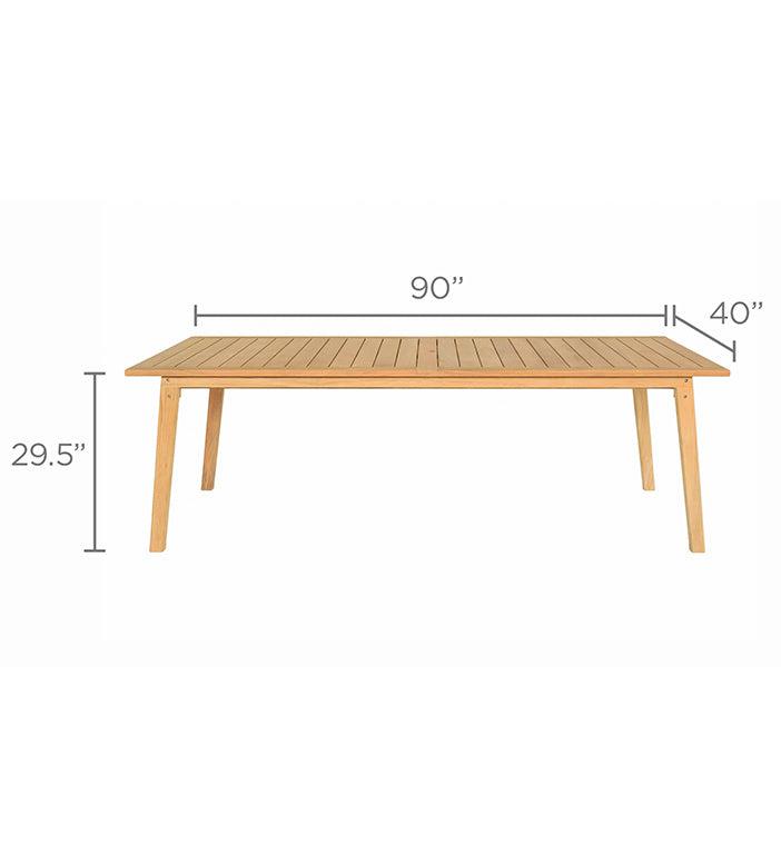 Royal Teak Collection Admiral 40" x 90" Rectangular Dining Table - SHIPS WITHIN 1 TO 2 BUSINESS DAYS
