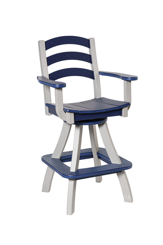Beaver Dam Outdoor Seabreak Bar Swivel Chair w/ Arms (BAR HEIGHT) - LEAD TIME TO SHIP 6 WEEKS OR LESS