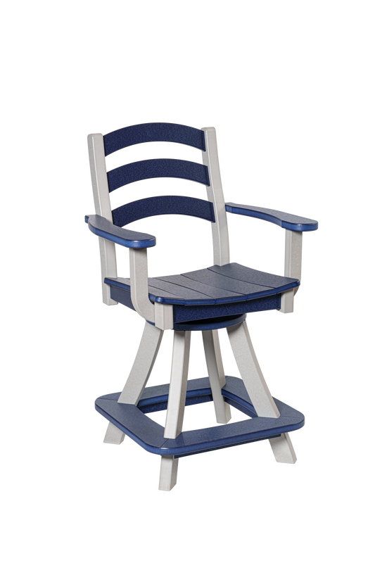 Beaver Dam Outdoor Seabreak Counter Swivel Chair w/ Arms (COUNTER HEIGHT) - LEAD TIME TO SHIP 6 WEEKS OR LESS