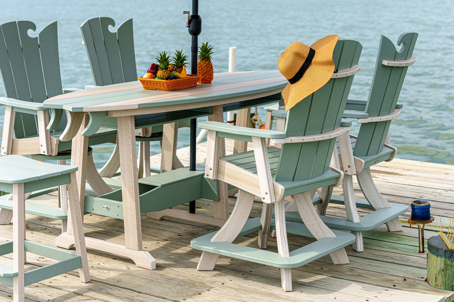 Beaver Dam Outdoor OceanWavz Swivel Counter Chair (COUNTER HEIGHT) - LEAD TIME TO SHIP 6 WEEKS OR LESS