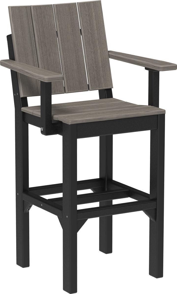 LuxCraft Recycled Plastic Urban Arm Chair (BAR HEIGHT) - LEAD TIME TO SHIP 3 TO 4 WEEKS