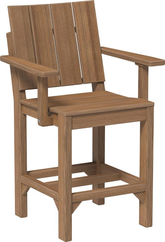 LuxCraft Recycled Plastic Urban Arm Chair (COUNTER HEIGHT) - LEAD TIME TO SHIP 3 TO 4 WEEKS