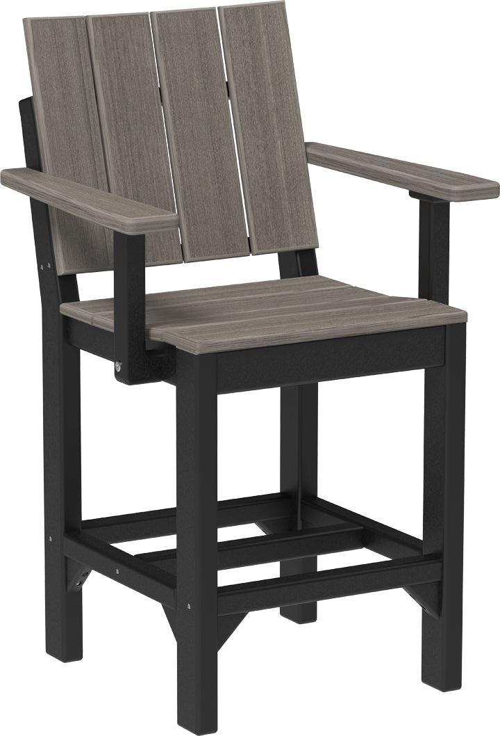 LuxCraft Recycled Plastic Urban Arm Chair (COUNTER HEIGHT) - LEAD TIME TO SHIP 3 TO 4 WEEKS
