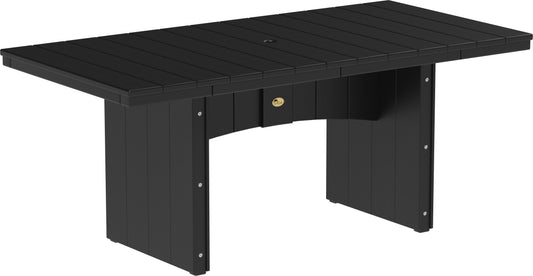 LuxCraft Recycled Plastic 3' x 6' Urban Rectangular Table (DINING HEIGHT) - LEAD TIME TO SHIP 3 TO 4 WEEKS