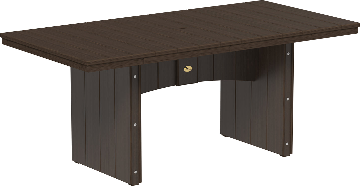 LuxCraft Recycled Plastic 3' x 6' Urban Rectangular Table (DINING HEIGHT) - LEAD TIME TO SHIP 3 TO 4 WEEKS