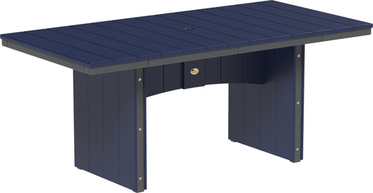 LuxCraft Recycled Plastic 3' x 6' Urban Rectangular Table (BAR HEIGHT) - LEAD TIME TO SHIP 3 TO 4 WEEKS