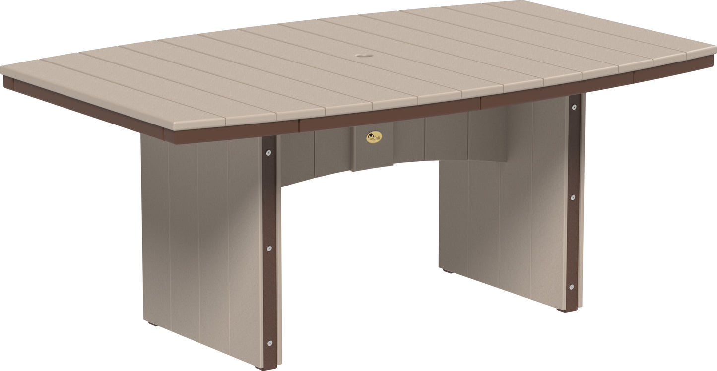 LuxCraft Recycled Plastic 4' x 6' Urban Oval Table 5 Pc Swivel Chair Dining Set (DINING HEIGHT) - LEAD TIME TO SHIP 3 TO 4 WEEKS