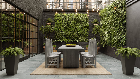 Luxcraft  3' x 8' Urban Rectangular Table Set for 6 (DINING HEIGHT) - LEAD TIME TO SHIP 3 TO 4 WEEKS