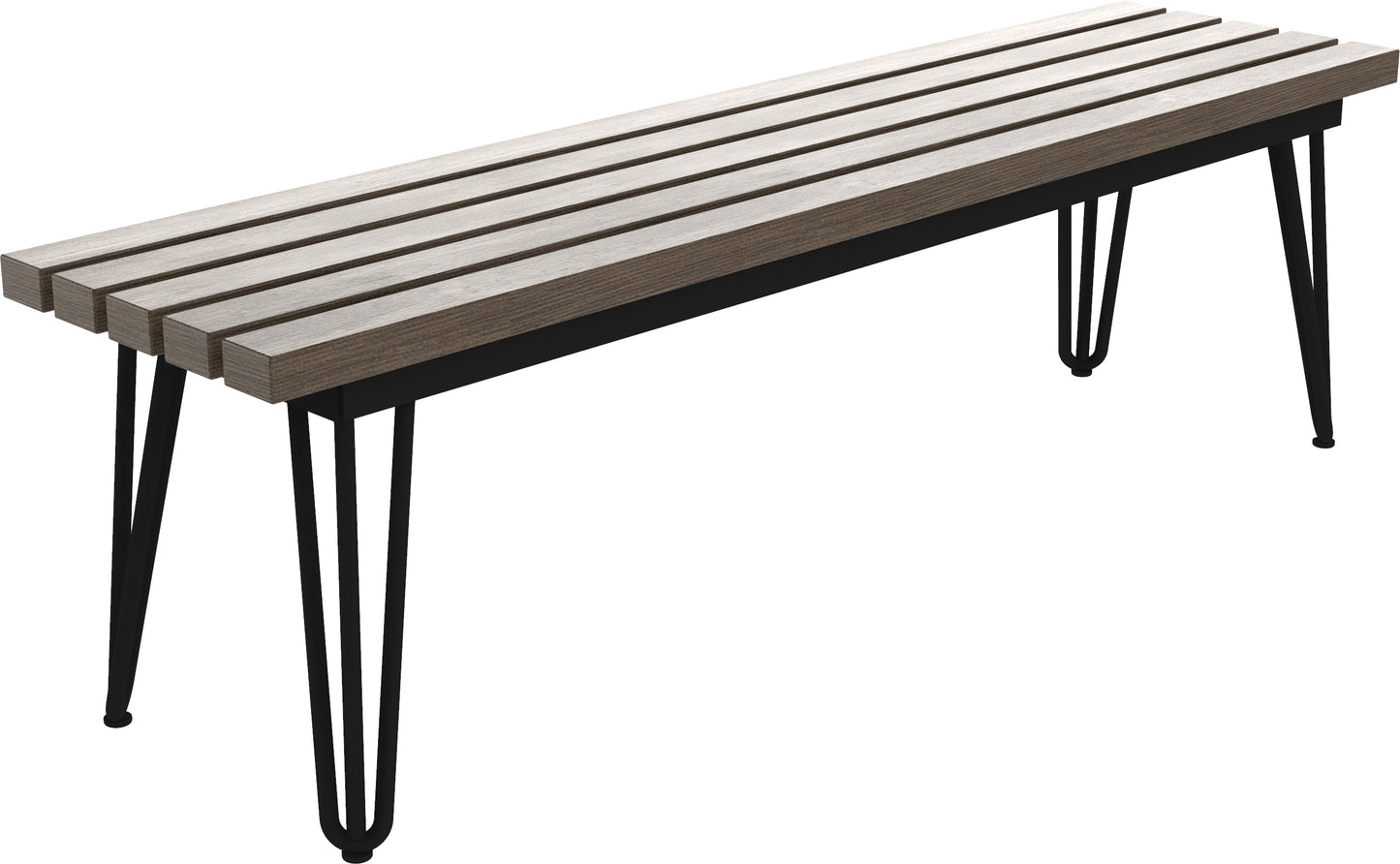 Seaside Casual Recycled Plastic HIP Hairpin Bench - LEAD TIME TO SHIP 4 TO 6 WEEKS