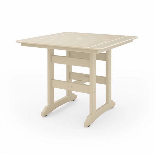 Sopoly 44" Savannah Recycled Plastic Square Counter Table (COUNTER HEIGHT) - LEAD TIME TO SHIP 5 BUSINESS DAYS OR LESS