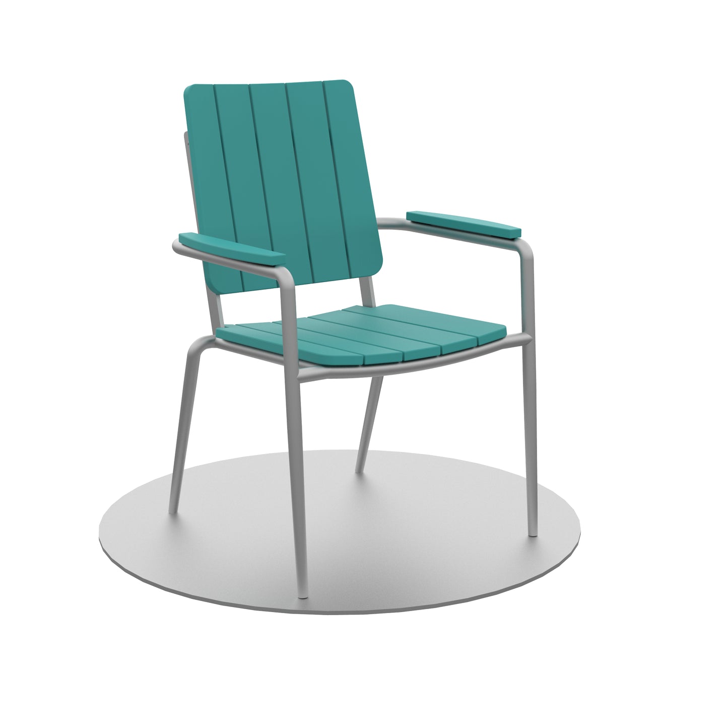 Seaside Casual Recycled Plastic HIP Stackable Dining Arm Chair - LEAD TIME TO SHIP 4 TO 6 WEEKS