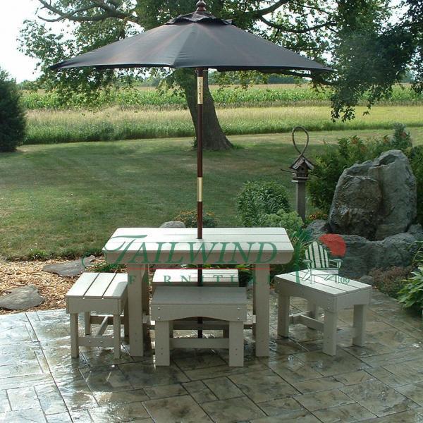 Tailwind Furniture Recycled Plastic 48"L x 29"W Rectangle Dining Table - DTR 470 - LEAD TIME TO SHIP 10 TO 12 BUSINESS DAYS