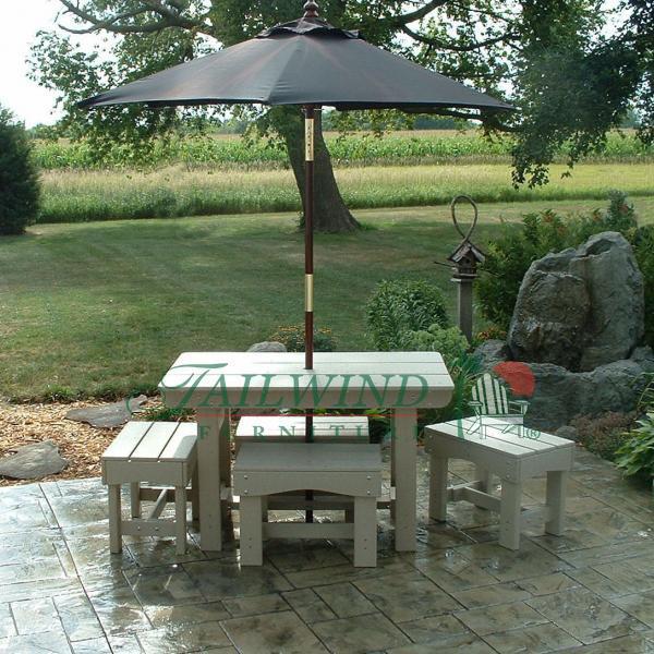 Tailwind Furniture Recycled Plastic 48"L x 29"W Rectangle Dining Table - DTR 470 - LEAD TIME TO SHIP 4 WEEKS OR LESS