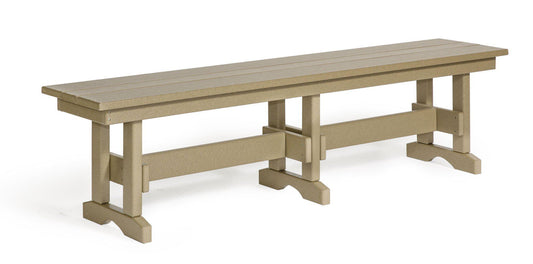 Leisure Lawns Amish Made Recycled Plastic 6' Dining Bench #166 - LEAD TIME TO SHIP 4 WEEKS