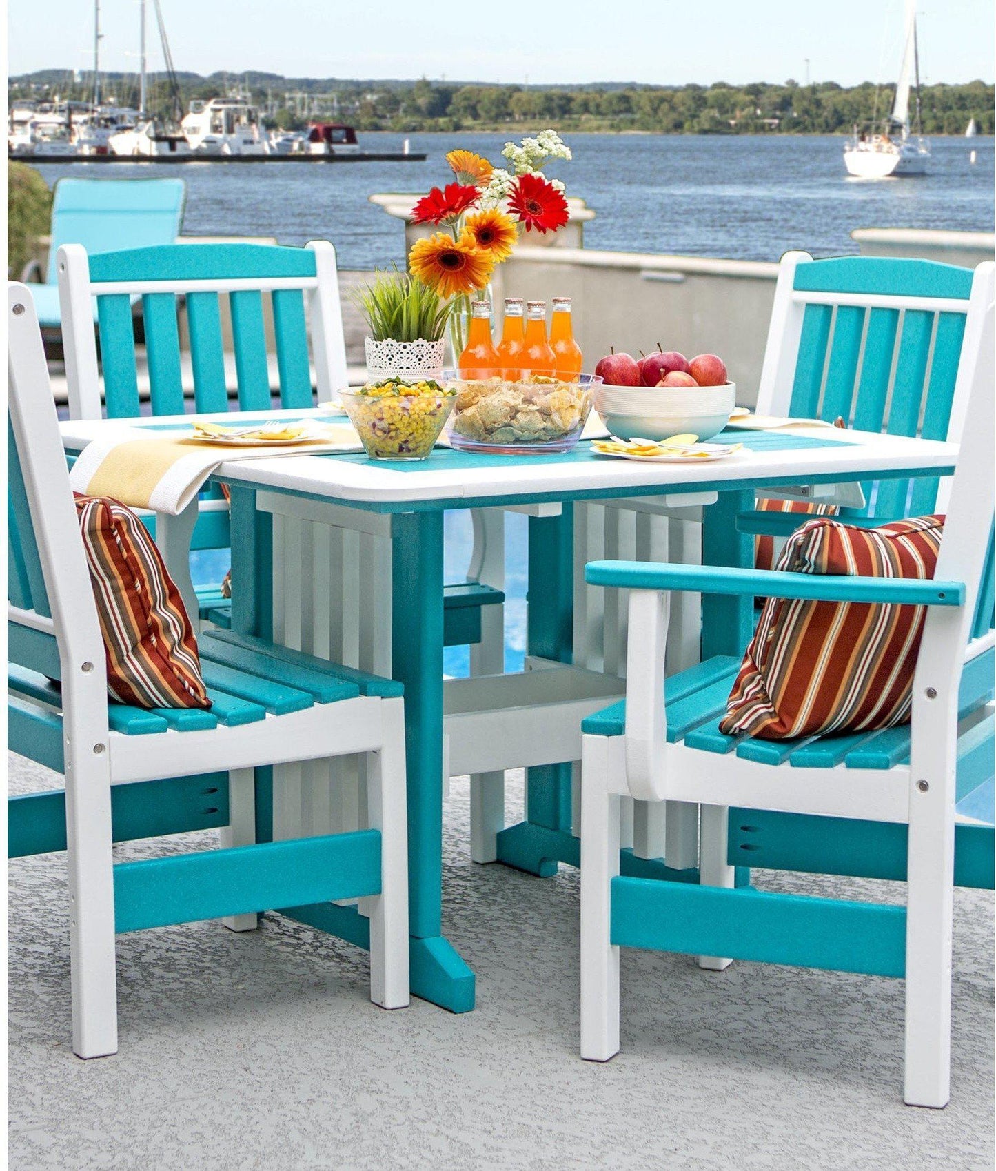Leisure Lawns Amish Made Recycled Plastic 43" Square Table Model #843D (Dining Height) - LEAD TIME TO SHIP 6 WEEKS OR LESS