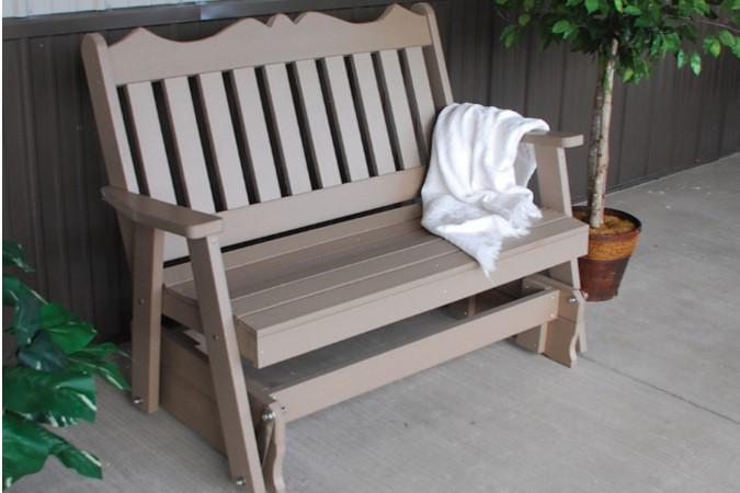 Bryton Park Poly Furniture Royal English Recycled Plastic 5ft Glider Chair - LEAD TIME TO SHIP 10 BUSINESS DAYS