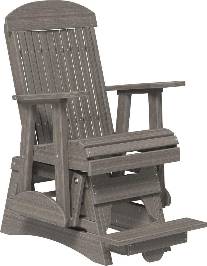 LuxCraft Recycled Plastic Counter Height 2' Classic Highback Balcony Glider  - LEAD TIME TO SHIP 7 BUSINESS DAYS OR LESS