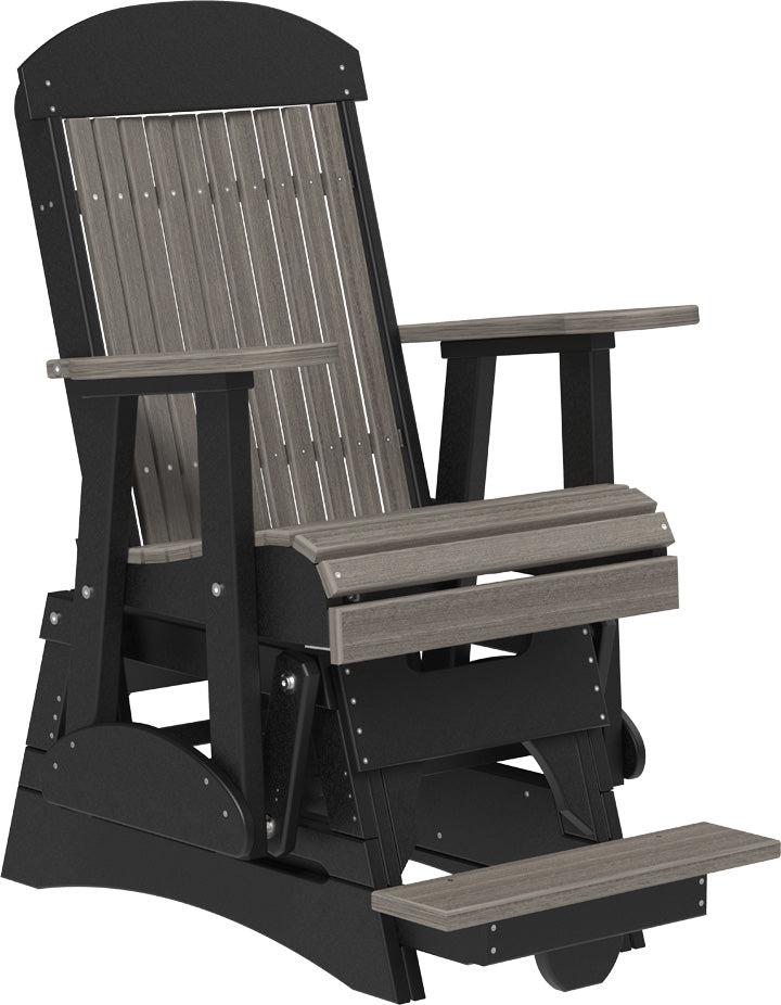 LuxCraft Recycled Plastic Counter Height 2' Classic Highback Balcony Glider  - LEAD TIME TO SHIP 7 BUSINESS DAYS OR LESS