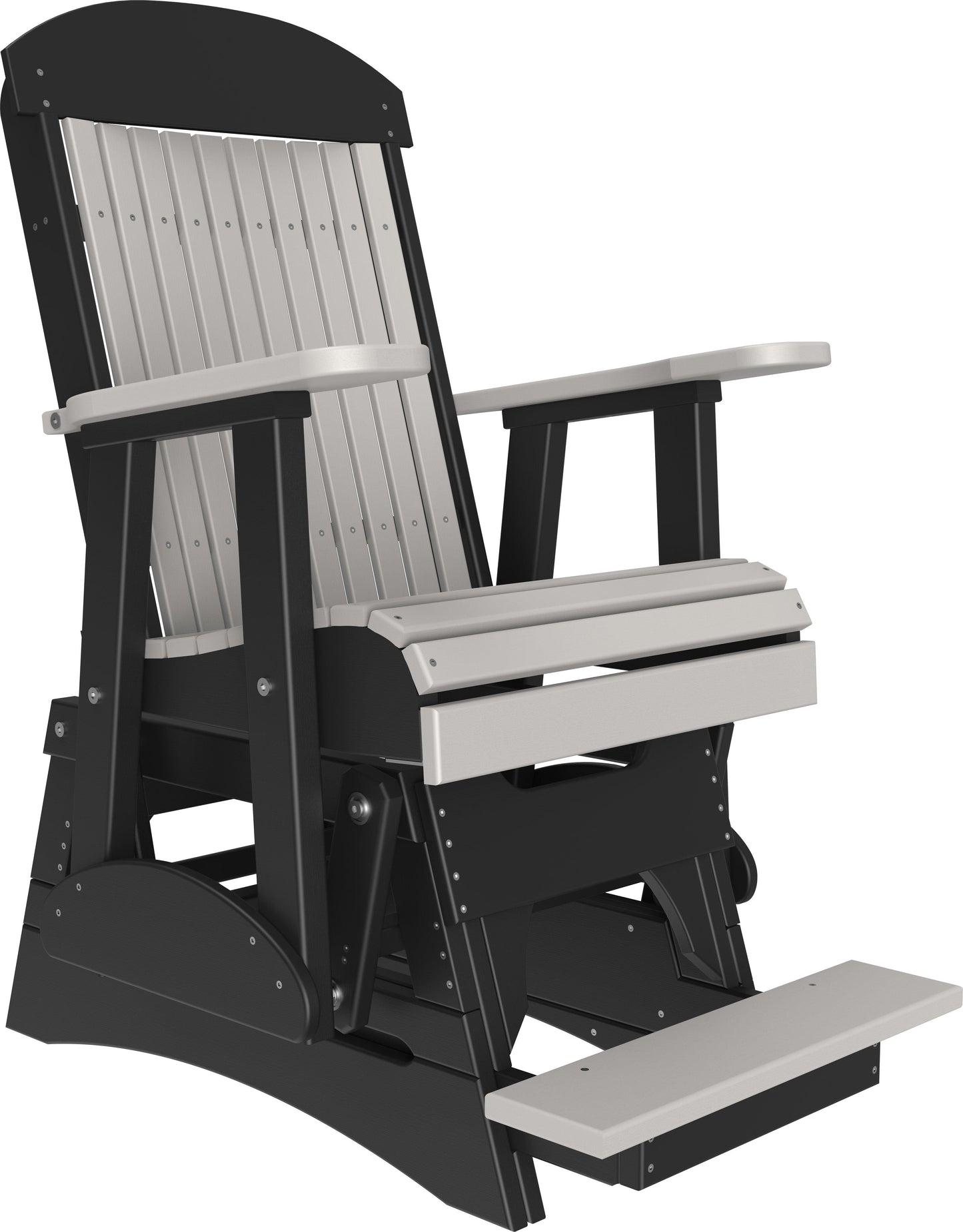 LuxCraft Recycled Plastic Counter Height 2' Classic Highback Balcony Glider  - LEAD TIME TO SHIP 7 BUSINESS DAYS OR LESS