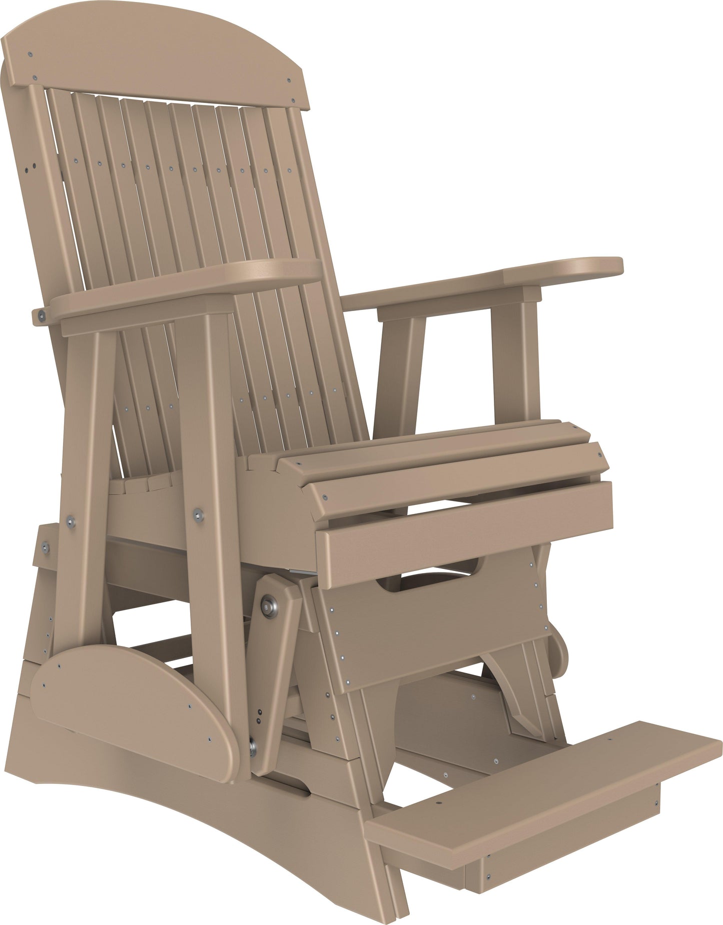 LuxCraft Recycled Plastic Counter Height 2' Classic Highback Balcony Glider  - LEAD TIME TO SHIP 7 BUSINESS DAYS OR LESS