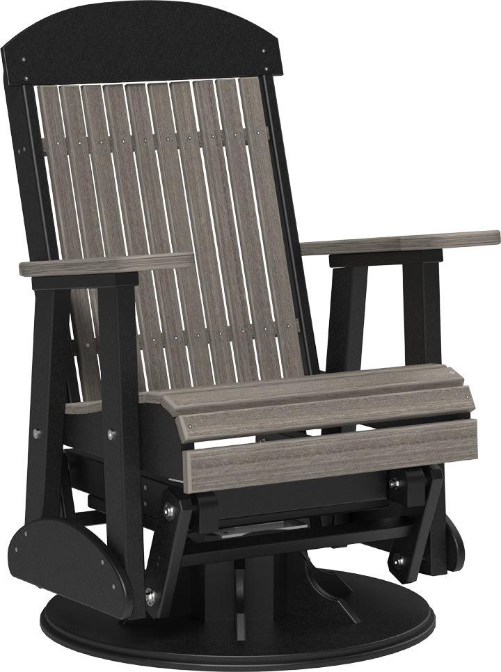 LuxCraft Classic Highback Recycled Plastic 2ft Swivel Glider Chair - LEAD TIME TO SHIP 7 BUSINESS DAYS OR LESS