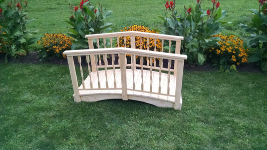 A&L Furniture Co. Western Red Cedar 3' x 6' Spindle Bridge - LEAD TIME TO SHIP 2 WEEKS