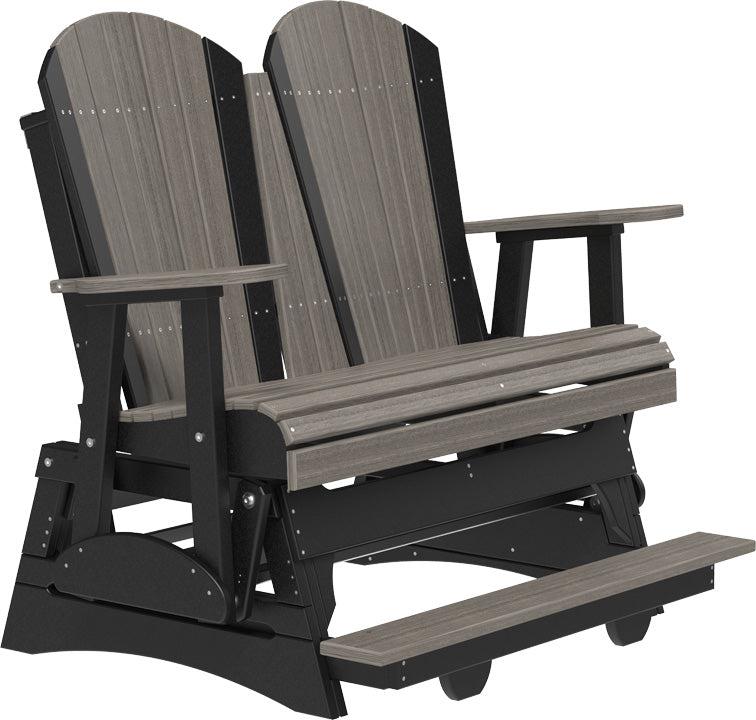 LuxCraft Recycled Plastic Counter Height 4' Adirondack Balcony Glider  - LEAD TIME TO SHIP 7 BUSINESS DAYS OR LESS